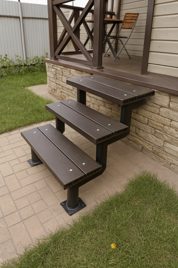 Секция для крыльца 1 ступень черный