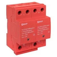 Ограничитель напряжения модульный EKF (spd-t1-2p) T1 275 В 25 А тип AC 2P