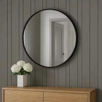 Зеркало декоративное круг 60x60 см черный