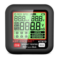 Тестер розеток и УЗО КВТ КТ 97D серия PROLINE