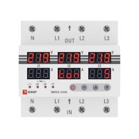 Реле напряжения EKF PROxima (MRVA-3-63A) 230 В 63 А тип AC с дисплеем
