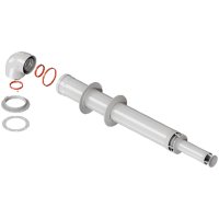 Комплект дымохода Rommer антилёд 60/100 - 1220мм в комплекте фланец RCA-6010-241220