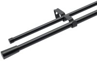 Карниз для штор раздвижной двухрядный HB-CR005 160-300 см сталь цвет черный