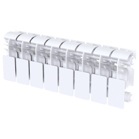 Радиатор секционный Le Heat Bimetal 200/100 8 секций боковое подключение биметалл белый