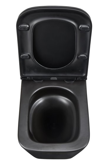 Подвесной унитаз Moneron Tornado безободковый с сиденьем микролифт черный