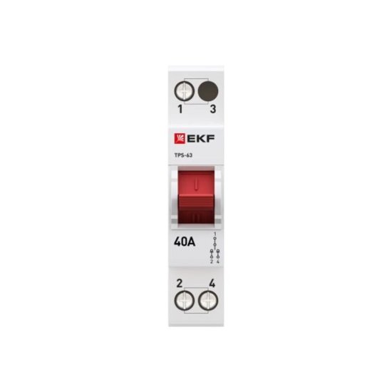 Трехпозиционный переключатель EKF PROxima ТПС-63 1P 40А 230 В на DIN-рейку (TPS140)