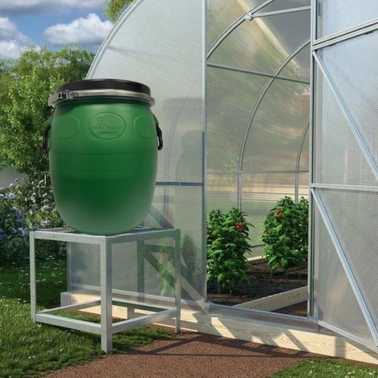 Бочка для жидких/сыпучих веществ 48 л полиэтиленовая широкая горловина зеленая