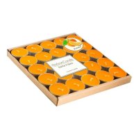 Плавающая чайная свеча MIR LIGHT ОРАНЖЕВАЯ АПЕЛЬСИН HorizonCandle