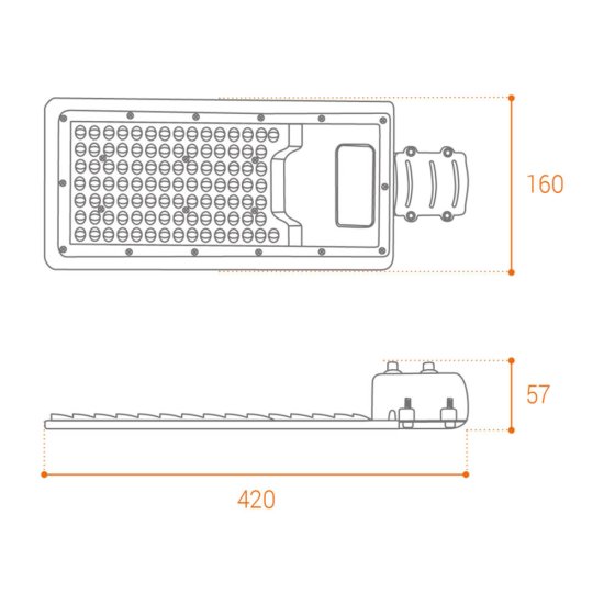 Светильник уличный светодиодный Wolta STL 5700К 100 Вт консольный IP65 (STL-100W/04)