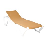 Шезлонг пластиковый Элластик-Пласт Miami белый/бежевый 1915х710х390 мм (ЭП 136918)