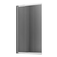 Шторка на ванну раздвижная 100х140х0,6 см профиль хром WasserKraft Main (41S02-100)
