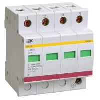 Ограничитель напряжения IEK Karat УЗИП ОПС1-B (MOP20-4-B) 400 В 4P
