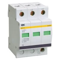 Ограничитель напряжения IEK Karat УЗИП ОПС1-C (MOP20-3-C) 400 В 3P