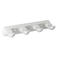 Вешалка для ванной WasserKraft Kammel K-8300 4 крючка на шуруп металл белая (K-8374W)
