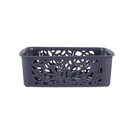 Корзина Leaves 12.7x6.2x18.4 см полипропилен цвет серый