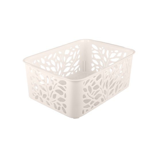 Корзина Leaves 18.6x10x25.8 см полипропилен цвет молочный