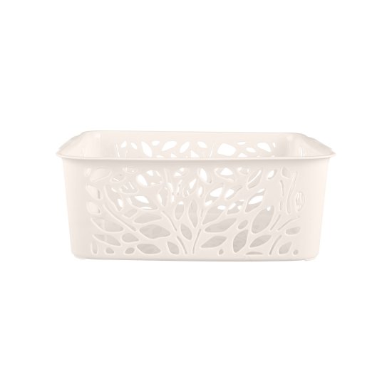 Корзина Leaves 18.6x10x25.8 см полипропилен цвет молочный