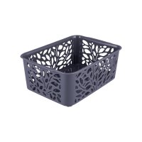 Корзина Leaves 18.6x10x25.8 см полипропилен цвет серый
