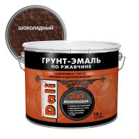 Грунт-эмаль по ржавчине 3в1 Dali шоколадная молотковая 10 л