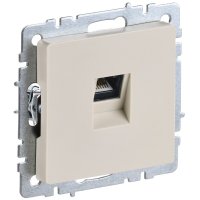 Розетка компьютерная IEK Brite РК10-БрКр встраиваемая бежевая (BR-K10-1-K10)