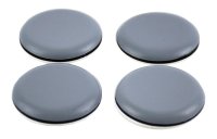 Накладки на мебельные ножки самоклеящиеся 40 мм круглые ПТФЭ цвет серый 4 шт.