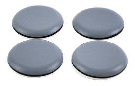 Накладки на мебельные ножки самоклеящиеся 40 мм круглые ПТФЭ цвет серый 4 шт.