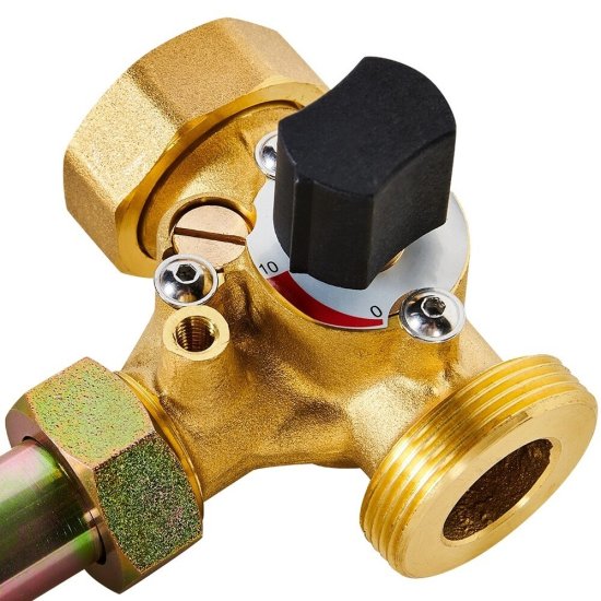 Насосная группа Rommer 1 ВР(г) х 1 1/2 НР(ш) с трехходовым приводным смесителем без насоса (RDG-1003-002501)