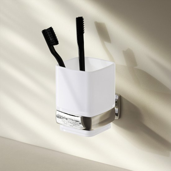 Стакан для ванной AM.PM Gem с держателем стекло матовый/металл хром (A9034300)