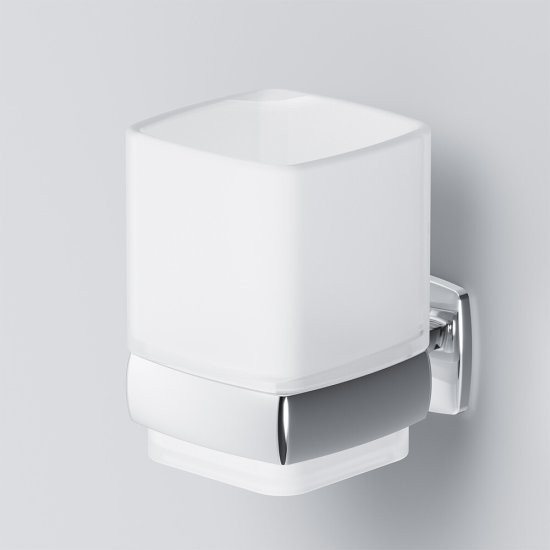 Стакан для ванной AM.PM Gem с держателем стекло матовый/металл хром (A9034300)