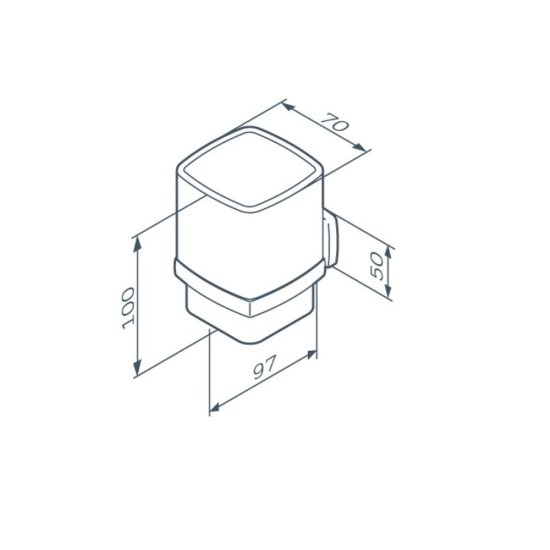 Стакан для ванной AM.PM Gem с держателем стекло матовый/металл хром (A9034300)