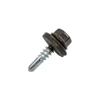 Кровельный саморез КРЕП-КОМП 4,8x19, RAL8019, серо-коричневый, 250 шт.