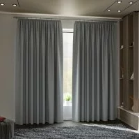 Комплект штор на ленте блэкаут Miamoza Nola 150x250 см цвет темно-серый