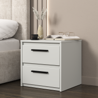 Тумба прикроватная Лион 2 ящика 45х44.5х41.6 см ЛДСП цвет белый
