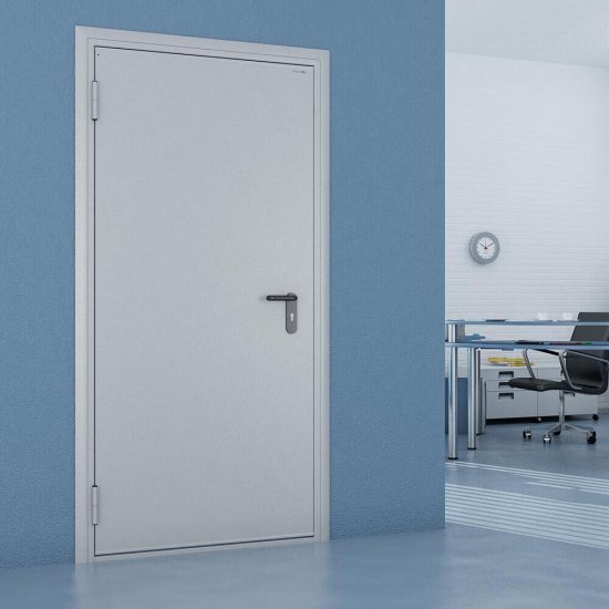 Дверь техническая DoorHan ДТ-60 глухая правая серый RAL 7035 980х2050 мм