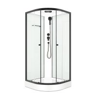 Душевая кабина Domani-Spa Delight Slim 80х80х218 см стекло прозрачное 4 мм с низким поддоном полукруг