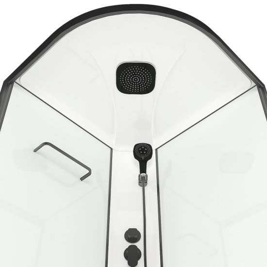 Душевая кабина Domani-Spa Delight Slim 80х80х218 см стекло прозрачное 4 мм с низким поддоном полукруг