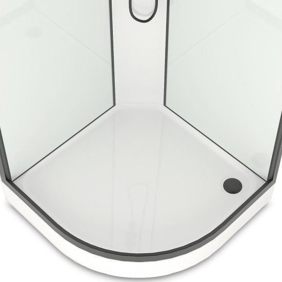 Душевая кабина Domani-Spa Delight Slim 80х80х218 см стекло прозрачное 4 мм с низким поддоном полукруг