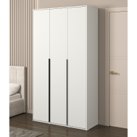 Шкаф распашной Бергамо с 3 дверями 120x220x46.6 см ЛДСП цвет белый