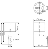 Датчик освещенности SNS-L-08 2200W IP44 Белый