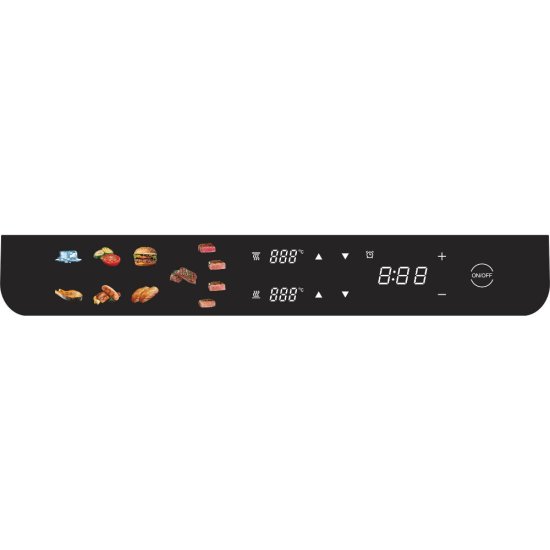 Электрогриль Krona Digitaler Kontaktgrill 2000W черный/сталь