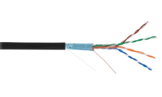 Кабель LAN FTP 5e черный внешний