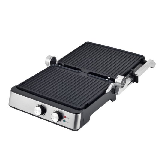 Электрогриль Krona Kontakt-Tischgrill 1800W черный/нержавеющая сталь