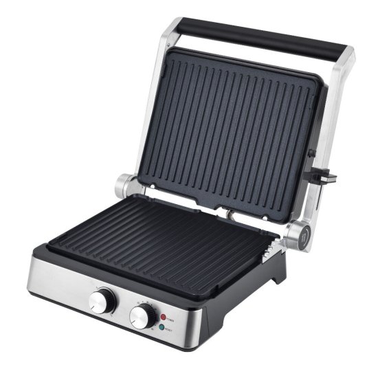 Электрогриль Krona Kontakt-Tischgrill 1800W черный/нержавеющая сталь