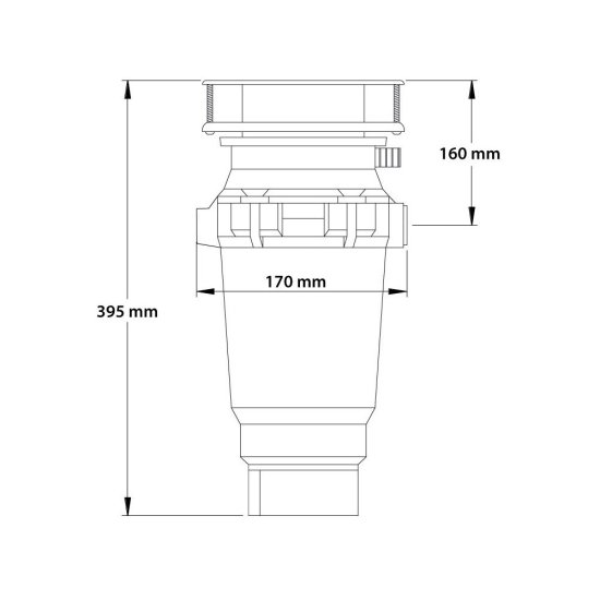 Измельчитель пищевых отходов McAlpine Perfect Grind 930 Вт 2500 об./мин (WDU-4ASEU-CARB)
