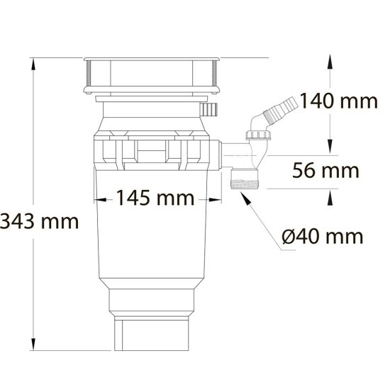 Измельчитель пищевых отходов McAlpine Perfect Grind 375 Вт 2500 об./мин (WDU-1ASEU)