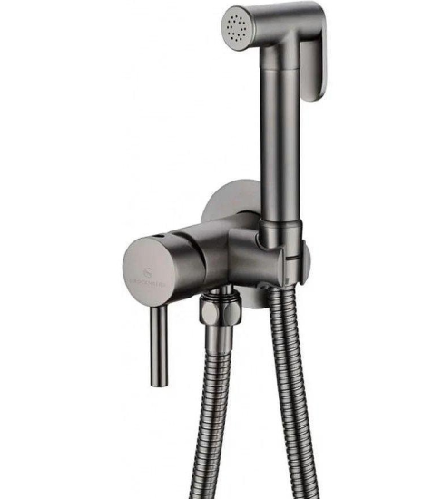 Смеситель встраиваемый с гигиеническим душем Grocenberg GB001BG Графит