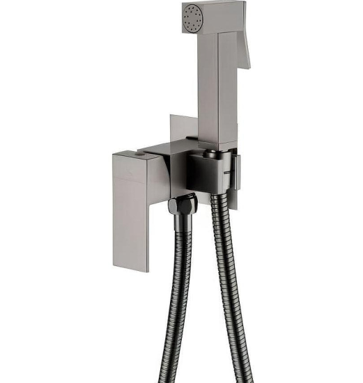 Смеситель встраиваемый с гигиеническим душем Grocenberg GB002BG Графит