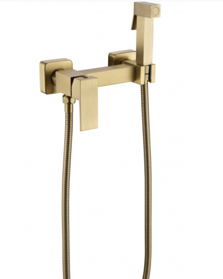 Смеситель с гигиеническим душем Grocenberg GB101N-MG Матовое золото