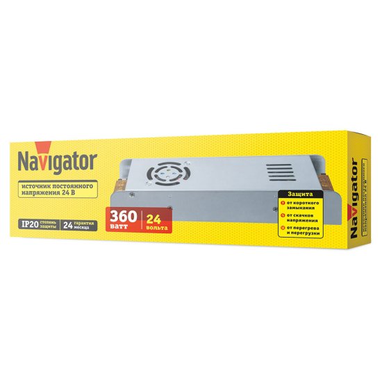 Блок питания для светодиодной ленты Navigator ND-P360 220/24 В 360 Вт IP20 (95446)