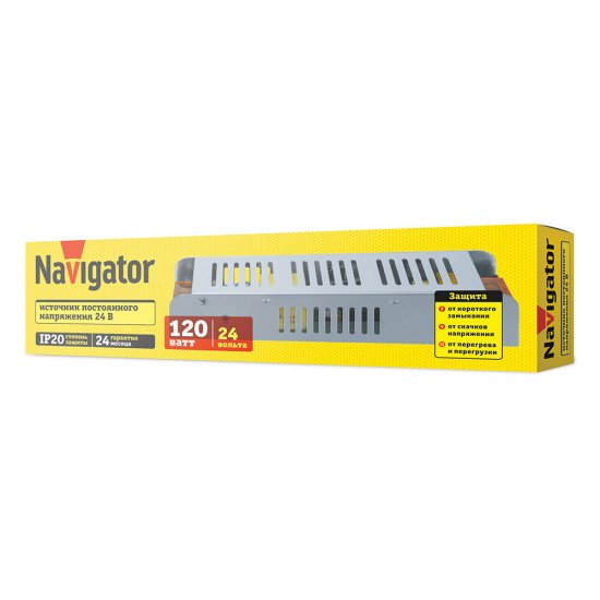Блок питания для светодиодной ленты Navigator ND-P120 220/24 В 120 Вт IP20 (95443)